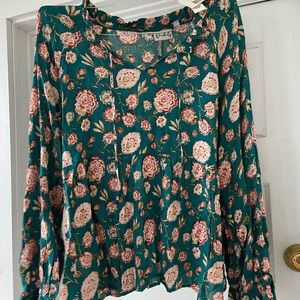 Wonderly teal blouse